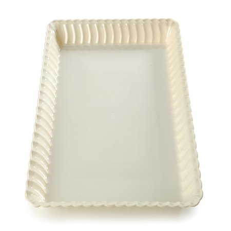 FINELINE SETTINGS Flairware 9 in. x 13 in. Bone Serving Tray - Bulk 294-BO